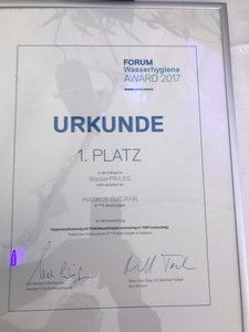 [Translate to en:] Forum Wasserhygiene AWARD 2017